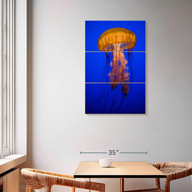Brampt Gold Sea Nettle Jellyfish, 57" H x 36" W