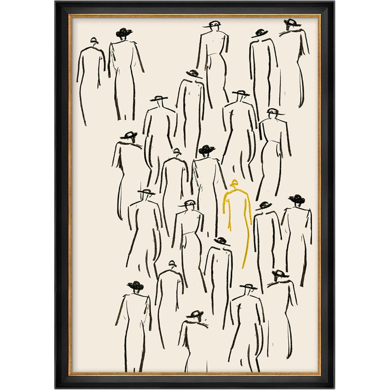 "Mode minimaliste avec figurine mise en valeur", art mural encadré, Non