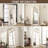 63"X24" Arched Floor Mirror Irregular Full Length Mirror With Flannel Frame-1470517160