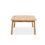 Table basse de patio ovale en bois massif