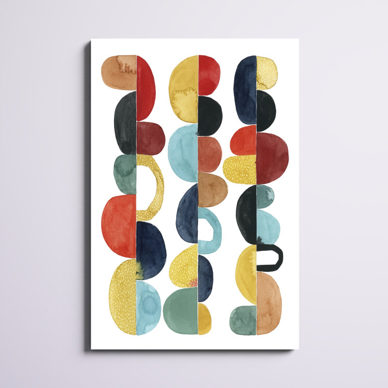 «Midcentury Sunrise I», peinture sur toile, H 48 po x l 32 po