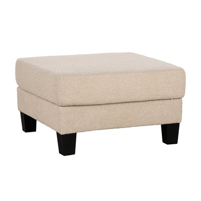 Rangement beige avec design contemporain, largeur de 31 pouces, profondeur, 18 haut, pieds en tissu et en bois