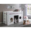 Freya White European Single Mid Sleeper Bed