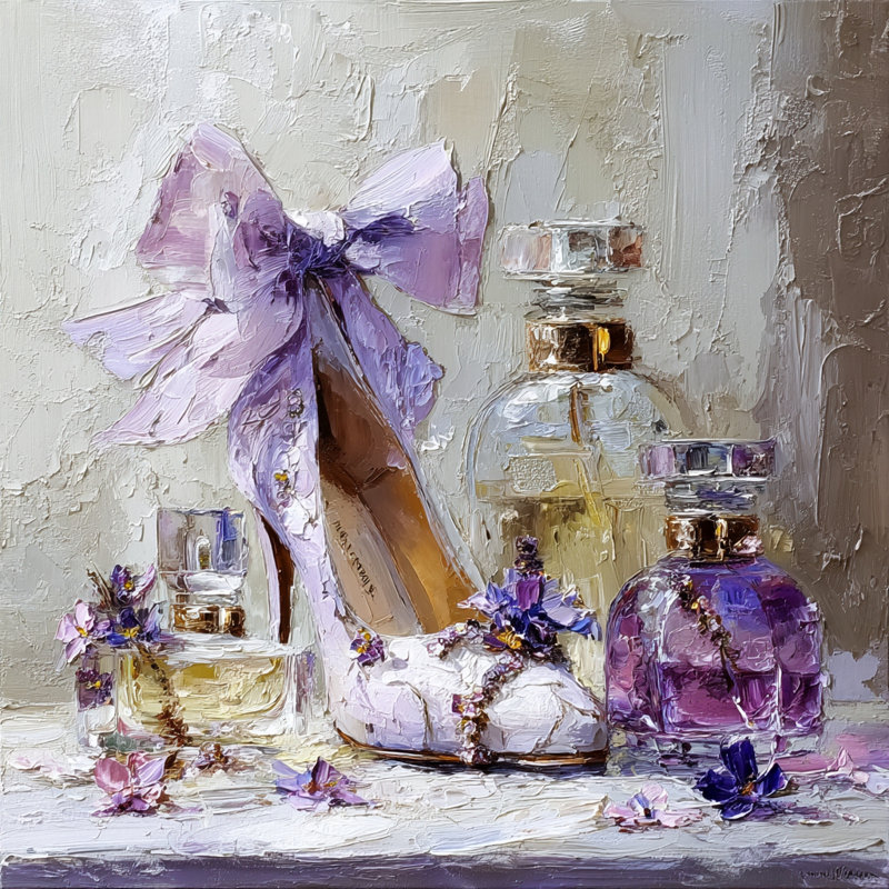 Lilas Elegance, art mural sur toile tendue, L 12 po x H 12 po x P 1 po