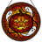 12"H Pumpkin Ghost Stained Glass Window Panel