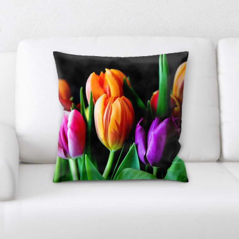 Coussin décoratif fleurs