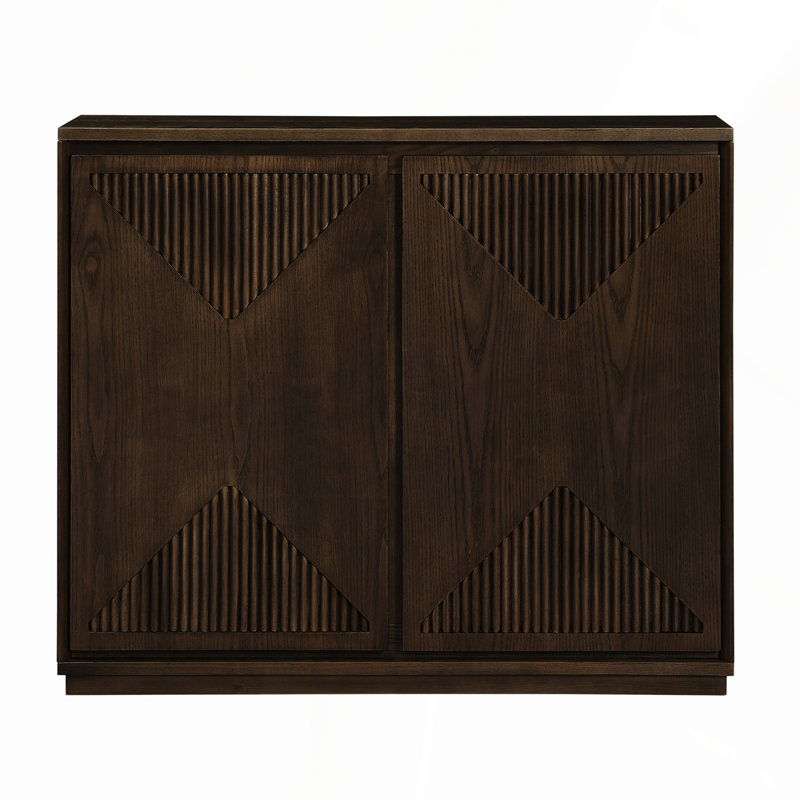 Armoire de rangement Mid-Century moderne en forme de V, buffet avec beaucoup d'espace, conception étroite pour une utilisation polyvalente dans le salon, l'entrée, le couloir, la cuisine et le bar à café