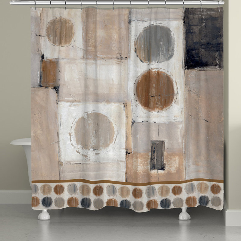 Amandev Abstract Shower Curtain