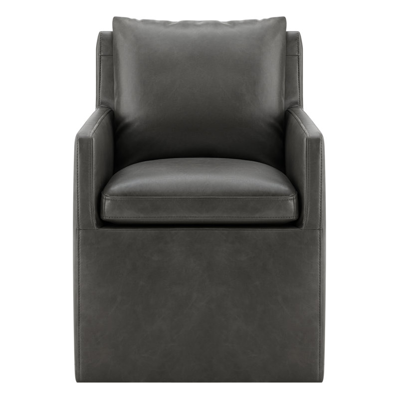 Fauteuil Alayaa, Similicuir gris