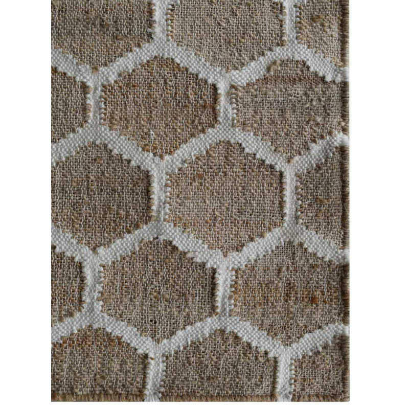 Tapis en jute tissé à la main Hebert tissé à plat à la main Heim