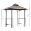 Pavillon de jardin pour barbecue en métal de l 8 pi x P 5 pi Jenifer