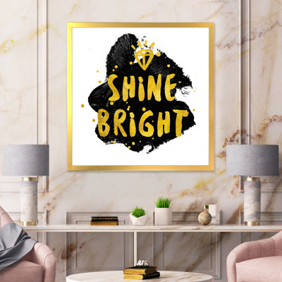 Shine Bright - art textuel sur toile