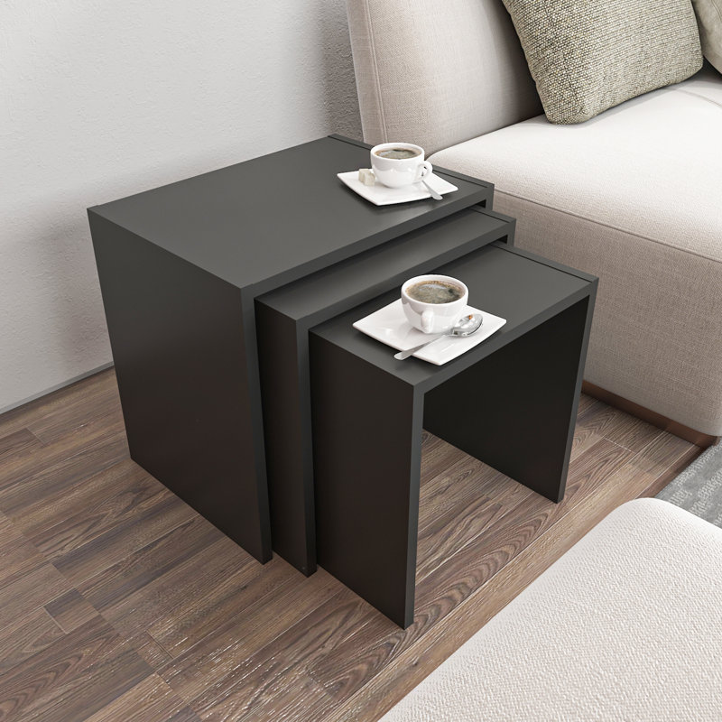 Tables gigognes Acampo, Anthracite
