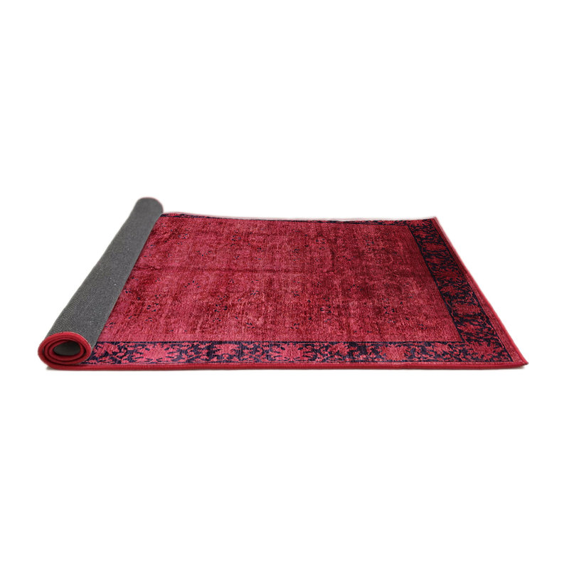 Tapis de style oriental rouge, Rond 8 pi