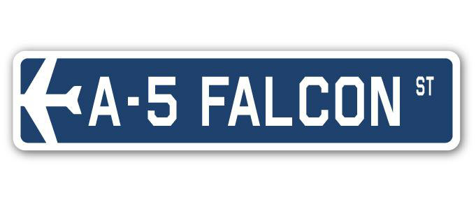 Plaque de rue en aluminium Aparicio A-5 Falcon Air Force, H 7 po x l 30 po x P 1 po