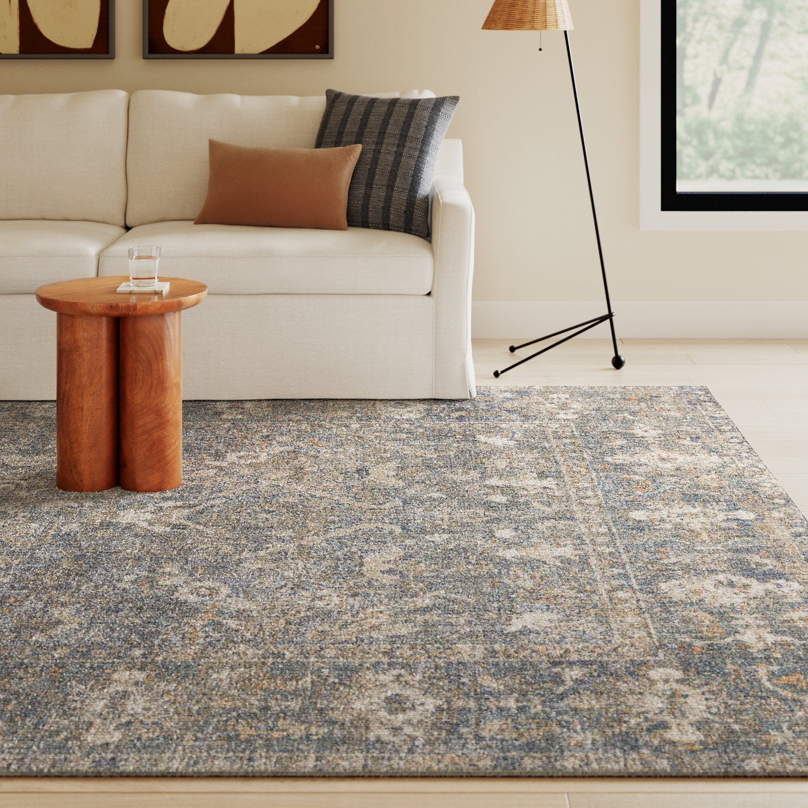Chris Loves Julia x Loloi Rosemarie Sand Lagoon Rug, Rectangle 9' x 12'