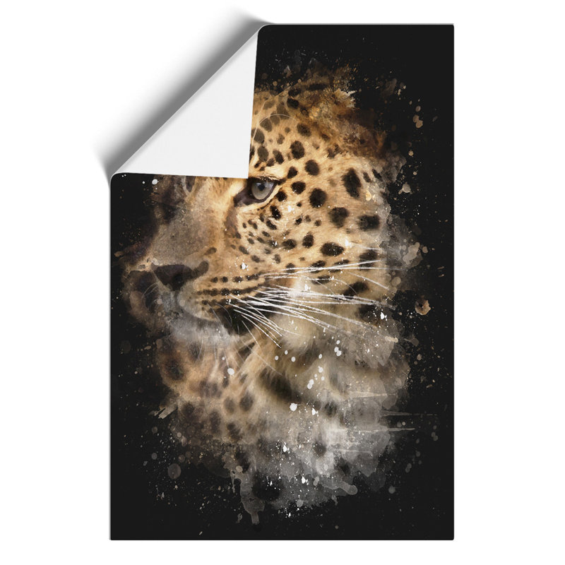 Leopard Paint Splash - Frameless Print, 42cm H x 30cm W x 0.1cm D