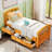Eckart Solid Wood Slat Storage Bed-415907123