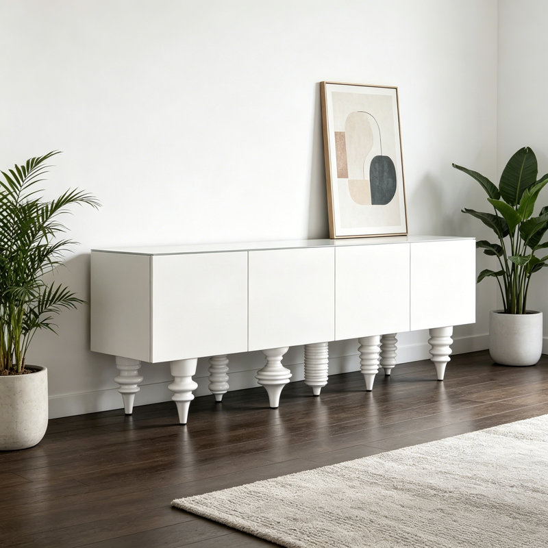 Meuble télé simple, créatif et tendance, Blanc