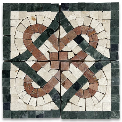 Carreau de mosaïque en marbre 3 po x 3 po
