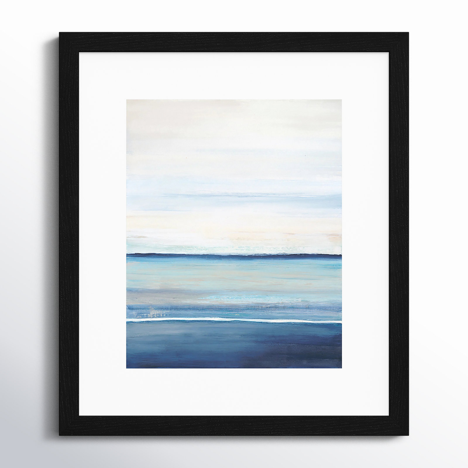 Emmit "Distant Whispers" Print by Filippo Ioco, Black Wood Framed Paper, 15" H x 13" W x 0.75" D