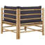 Ensemble de patio 2 pièces avec coussins en bambou-1518978039