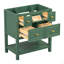 Meuble-lavabo de salle de bain 30 po sans lavabo, meuble-lavabo simple autoportant avec 5 tiroirs, armoire de rangement en bois massif