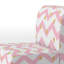 Fauteuil de chambre rembourré à motif de chevrons zigzag rose