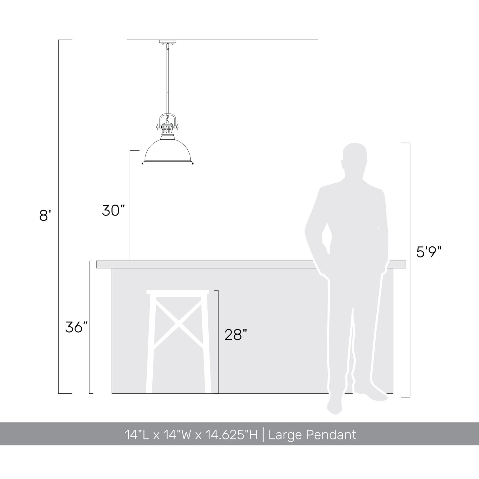 Calico 1 - Light Single Dome Pendant, Chrome, Chrome