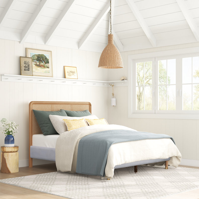 Low Profile Platform Bed, King, Peyton Pearl