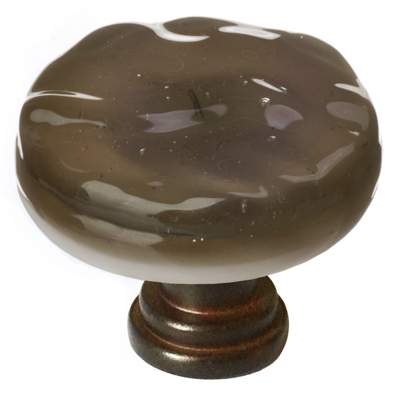 Glacier Mushroom Knob, Spruce Green, Oil Rubbed Bronze