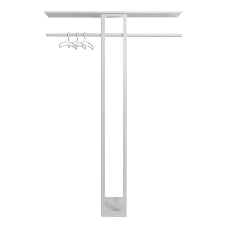 LUNO Steel Wall 0 - Hook Coat Rack, White