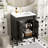 24'' Bathroom Vanity with Top Sink, 2-Tier Modern Bathroom Storage Cabinet, Single Sink Bathroom Vanity, Large Storage Shelves-1172684712