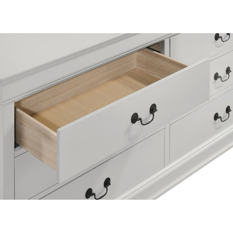 Commode 6 tiroirs Frances, Blanc