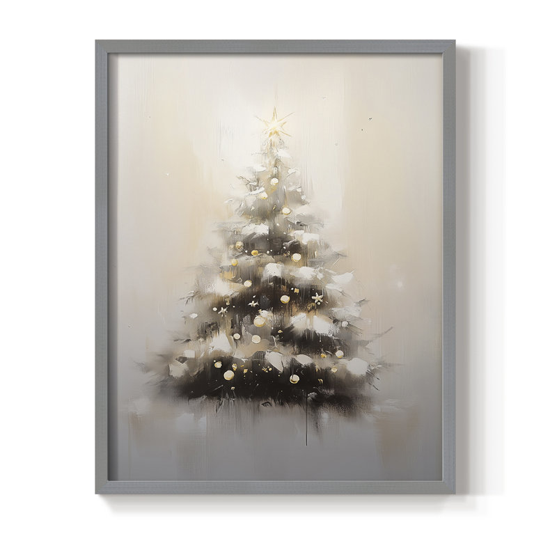 Art des Fêtes de Noël - Série 2 - CEC XXXVI, reproduction encadrée - bois massif, H 11 po x l 9 po, Gris