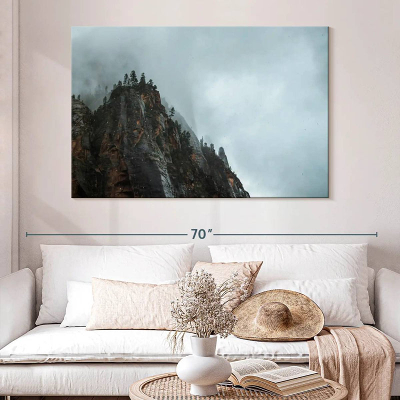 Alvord Foggy Rocky Mountain Peak, H 34 po x l 51 po