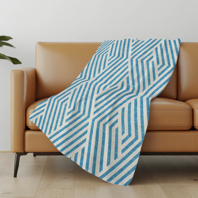 Addison Machine Washable Sherpa Geometric Throw Blanket