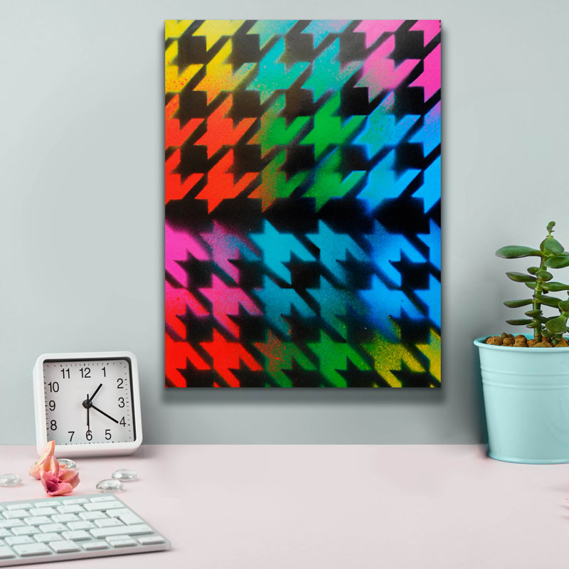 " Houndstooth " by Abstract Graffiti, 16" H x 12" W x 0.75" D