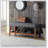 Charla  Fabric & Oak Finish Bench Simple design, comfortable and durable, multi-functional bench