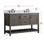 Ensemble de meuble-lavabo double 54 po Radstock-1822019458