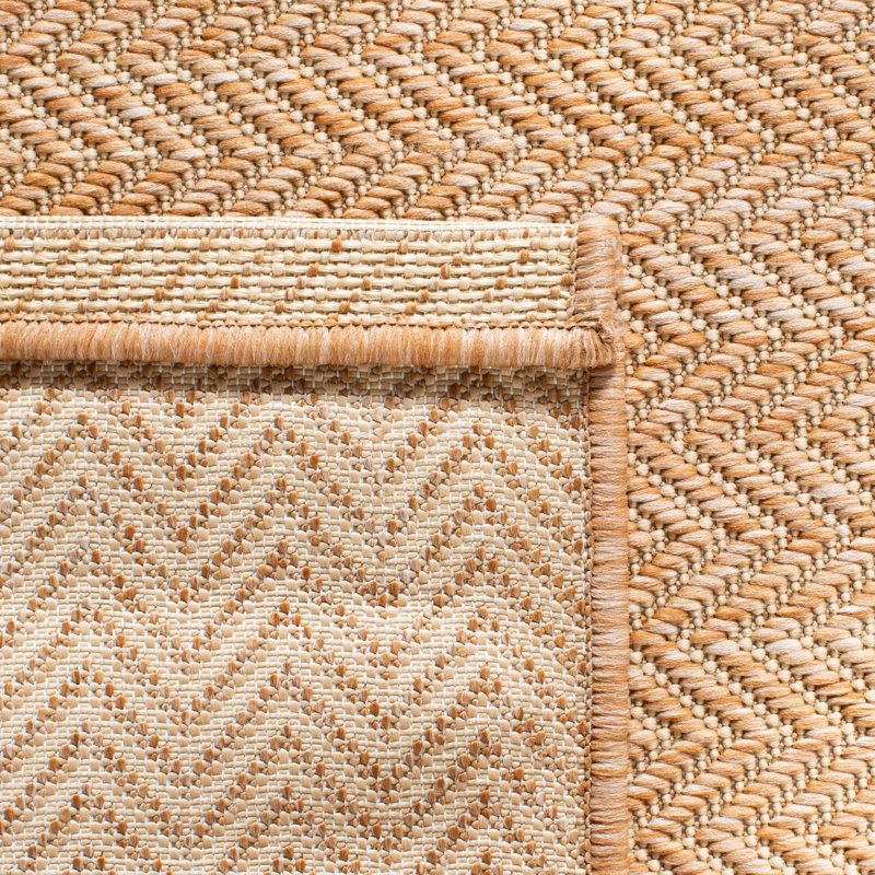 Arneshia Beige Indoor/Outdoor Area Rug, Square 6'7", Beige