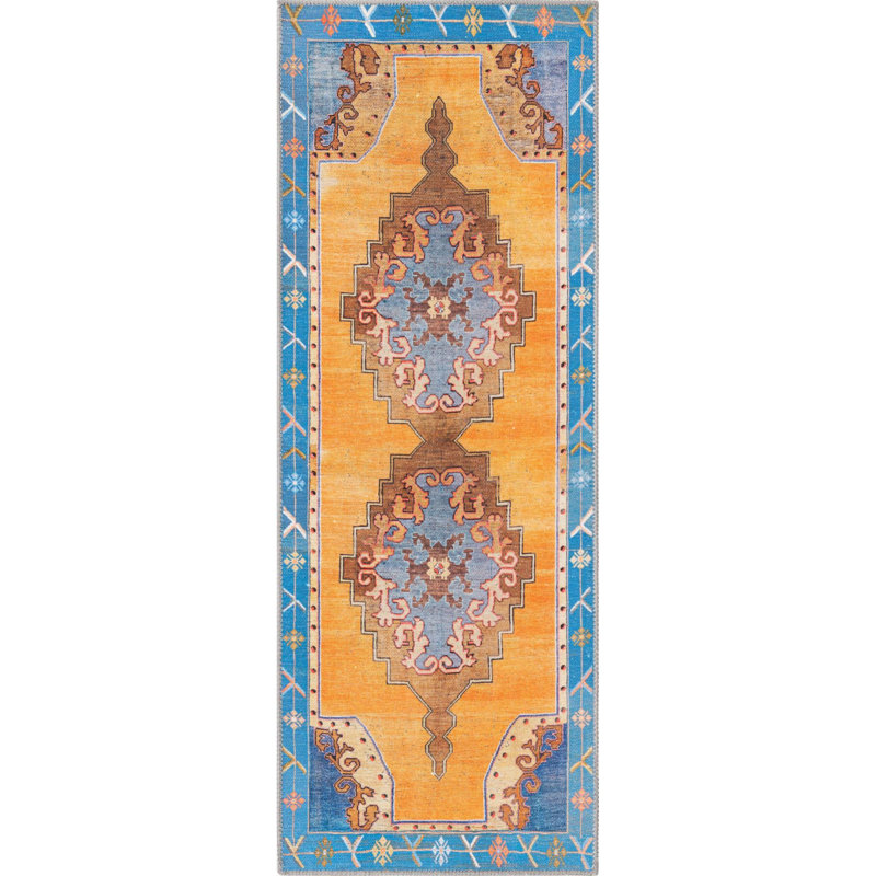 Oppie Chenille Oriental Indoor Rug, Runner 2' x 5'3"