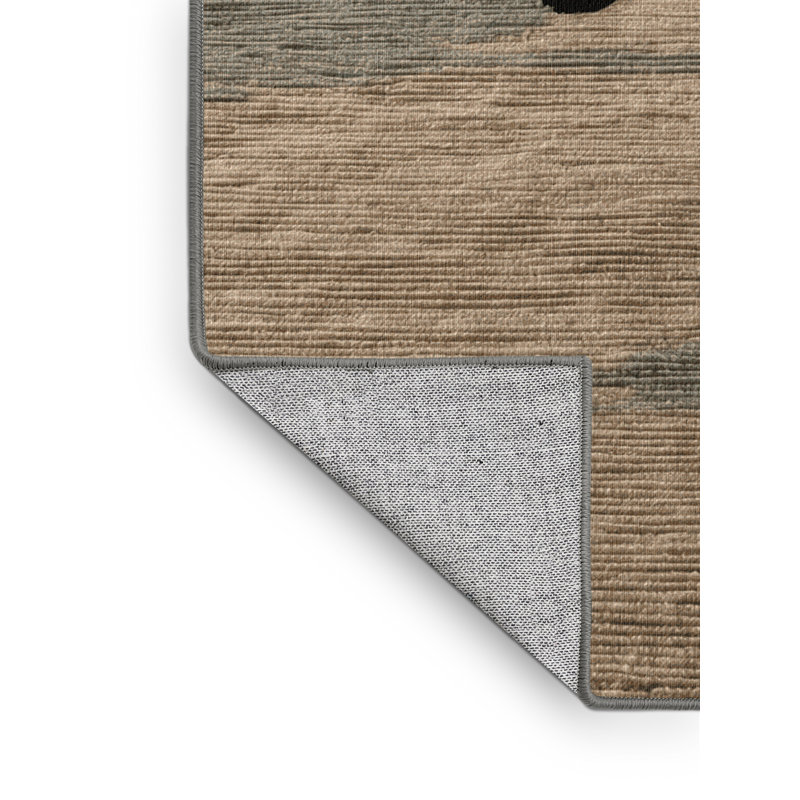 Machine Washable Transportation Gray Area Rug, Runner 2' x 5'