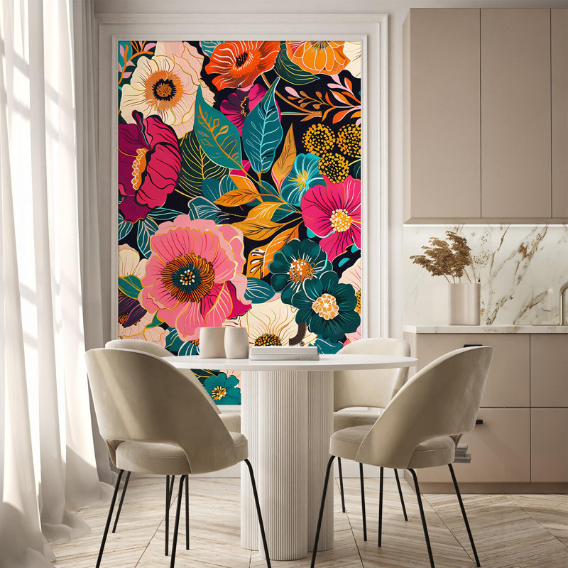 Bordure florale pelez et collez, L 108 po x l 48 po