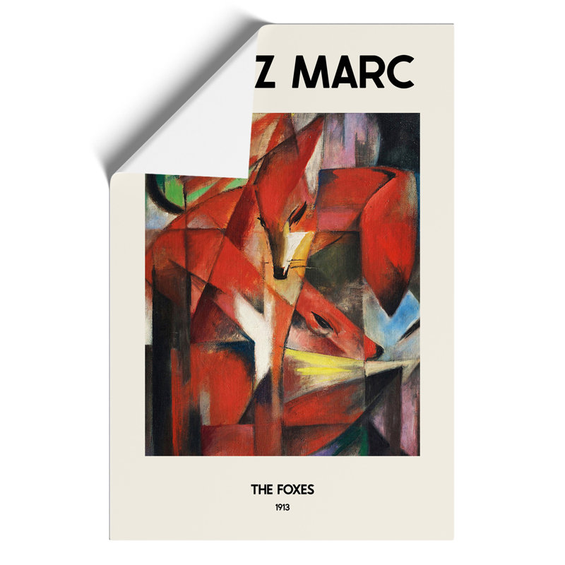 The Foxes Vol.1 by Franz Marc - No Frame Print, 59cm H x 42cm W x 0.1cm D