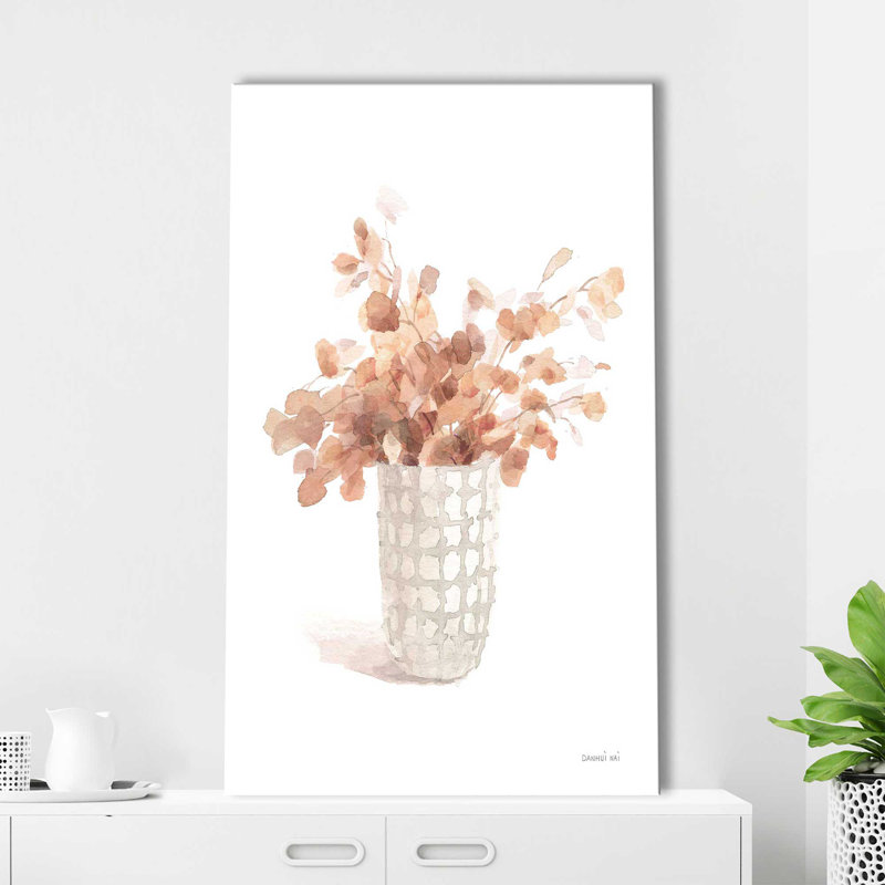 Modern Flora I Terracotta - Peinture, L 42 po x H 72 po