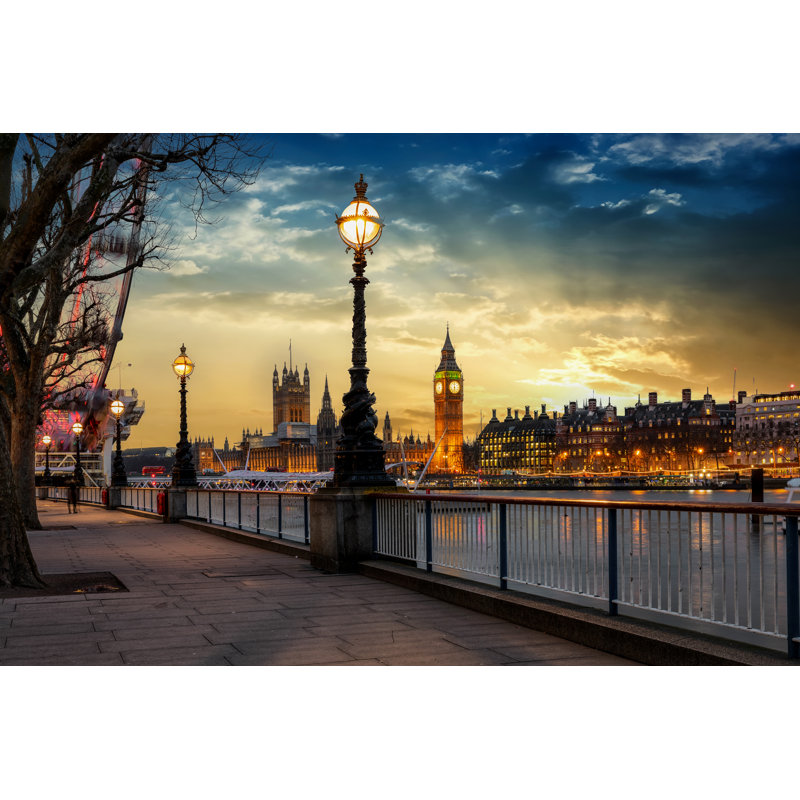 The Big Ben During Sunset by SHansche - Wrapped Canvas Print, 51cm H x 76cm W