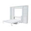 Lit double avec bureau et bibliothèque, blanc - configuration durable et peu encombrante-742061132