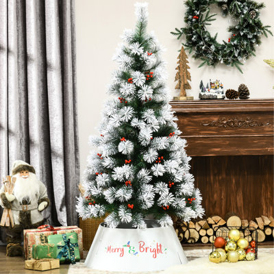 26 Inch Christmas Tree Cover - White Collar For Captivating Stand Decor