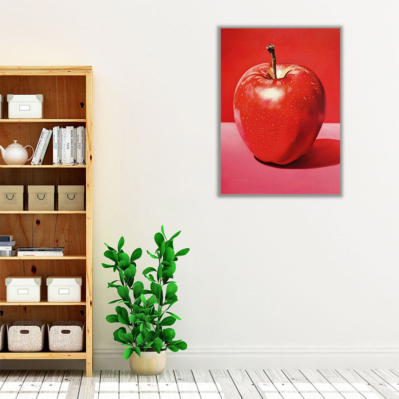 Red Apple - Canvas Print Wall Art, 32" H x 24" W